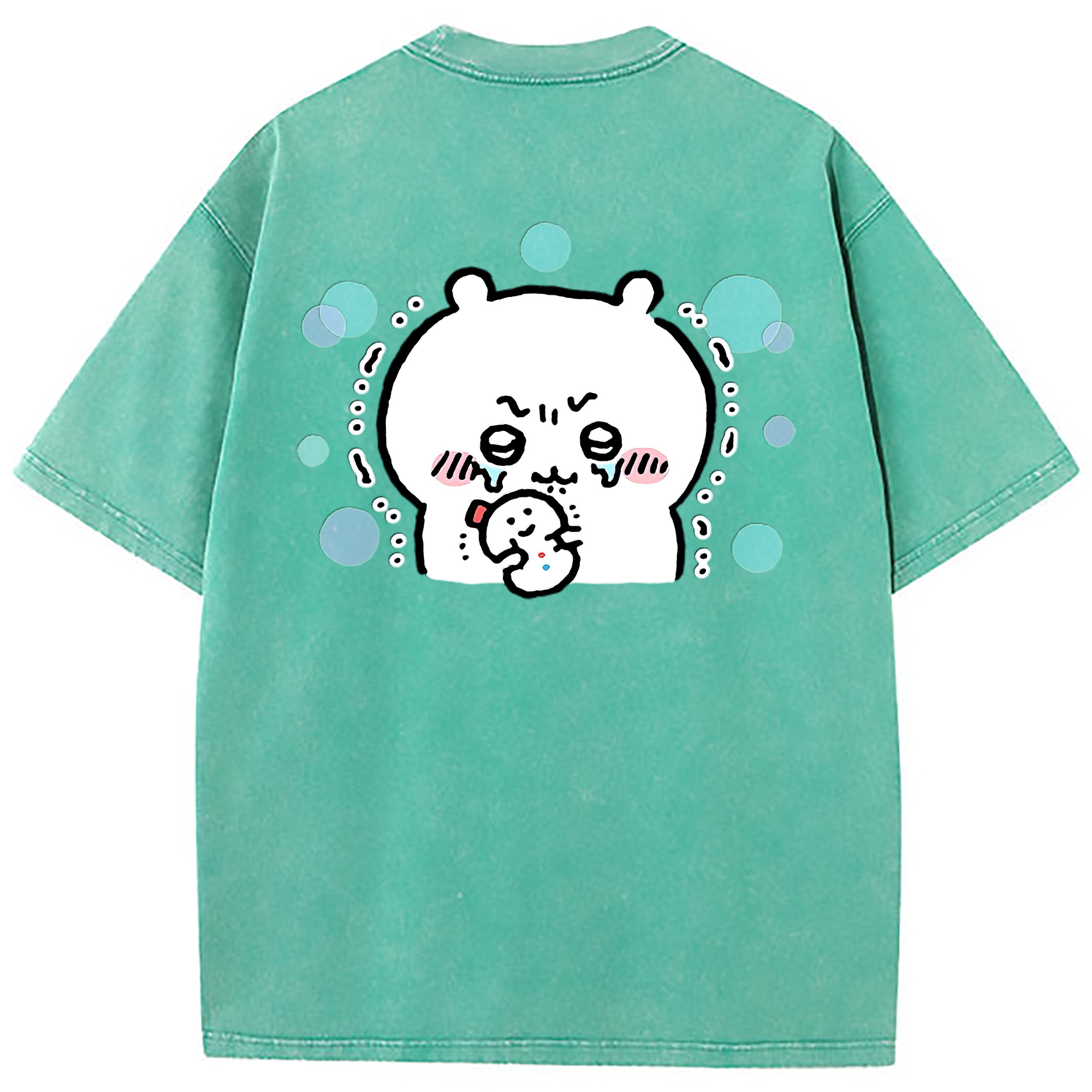 （画像用） ちいかわ ちいかわ Chii-kawa chiikawa 綿100% ヴィンテージ風 半袖Tシャツ（背面プリント）